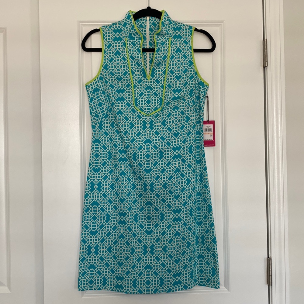 NWT Vince Camuto mandarin collar sleeveless dress